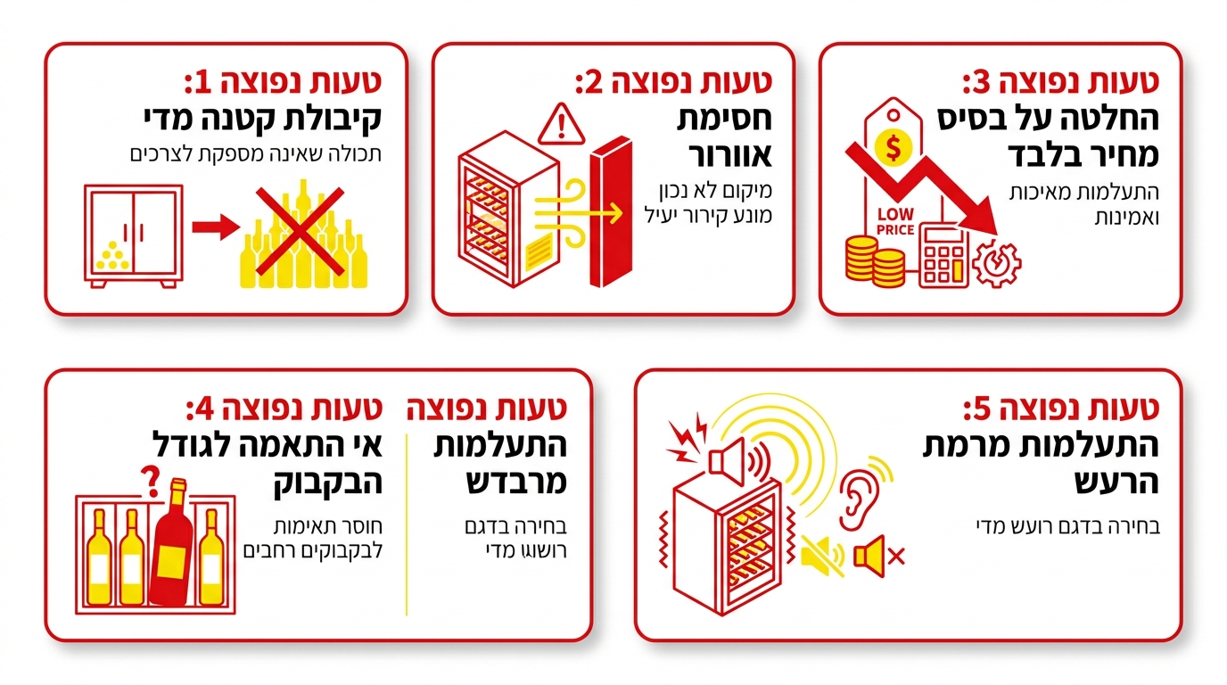 טעויות נפוצות בקניית מקרר יין ואיך להימנע מכל אחת