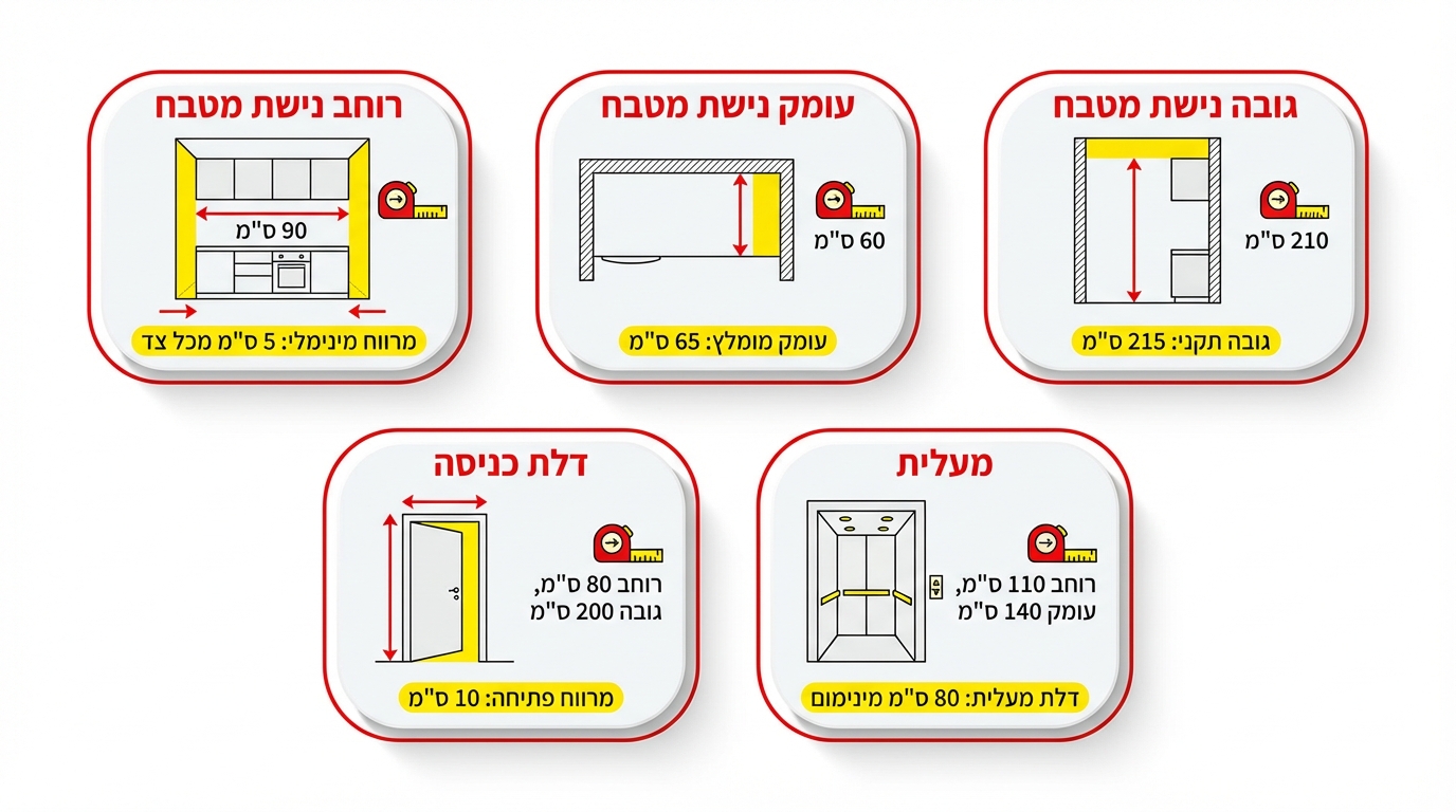 מידות ונישה למקרר - איך לוודא שייכנס