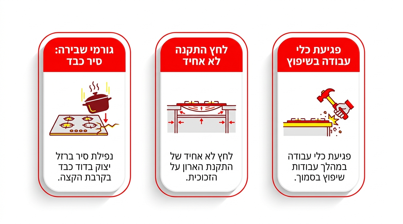 האם כיריים גז על זכוכית נשברות בקלות