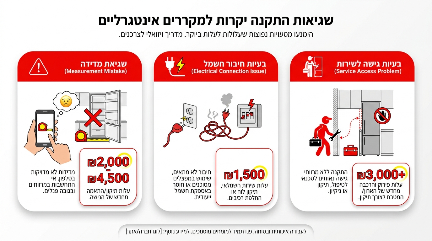 טעויות התקנה יקרות וכמה עולה לתקן אותן