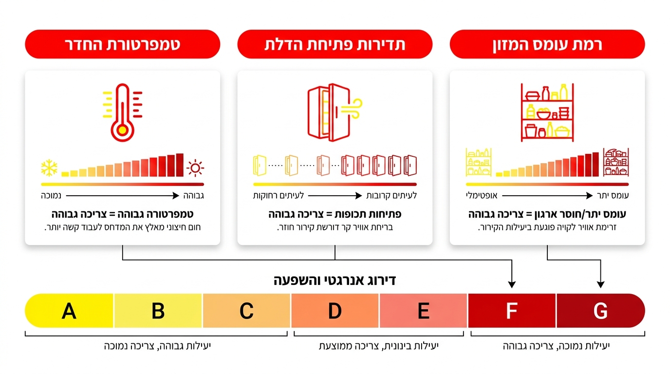 איך בודקים צריכת חשמל במקרר ומה באמת משפיע על החשבון