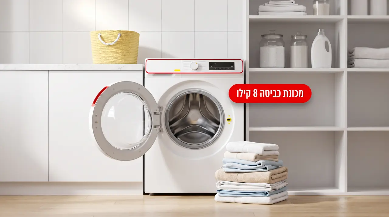 מכונת כביסה 8 קילו מומלצת למשפחה ממוצעת - המדריך המלא