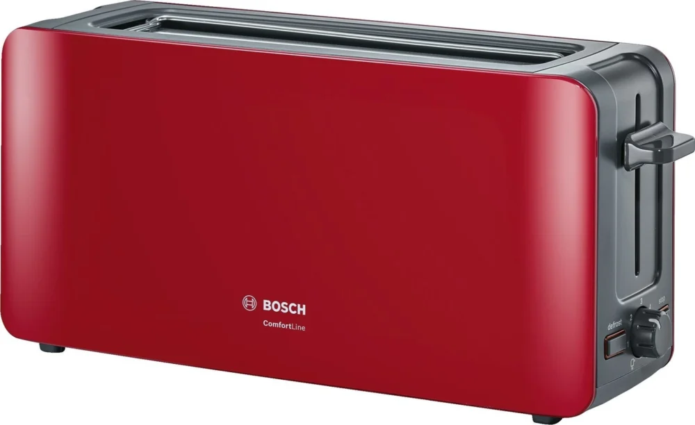 מצנם מלבני 2 פרוסות Bosch דגם DesignLine TAT6A004 אדום