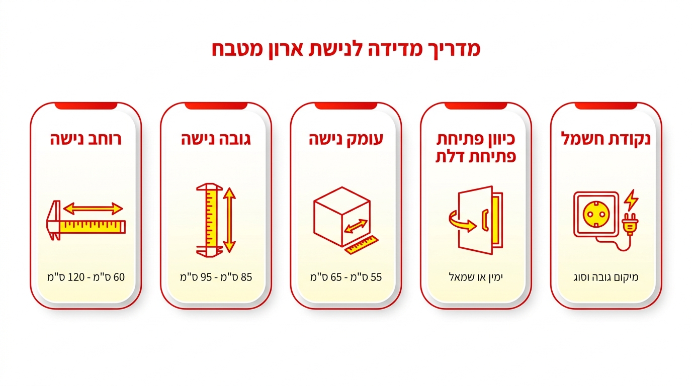 איך מודדים נישה למקרר אינטגרלי בלי לטעות