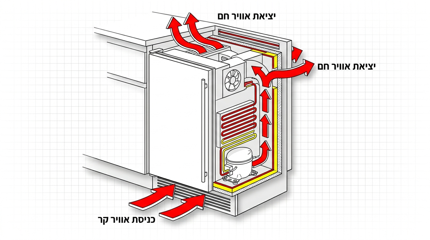 פתחי אוורור במקרר קו אפס — מה שלא רואים גורם לתקלות