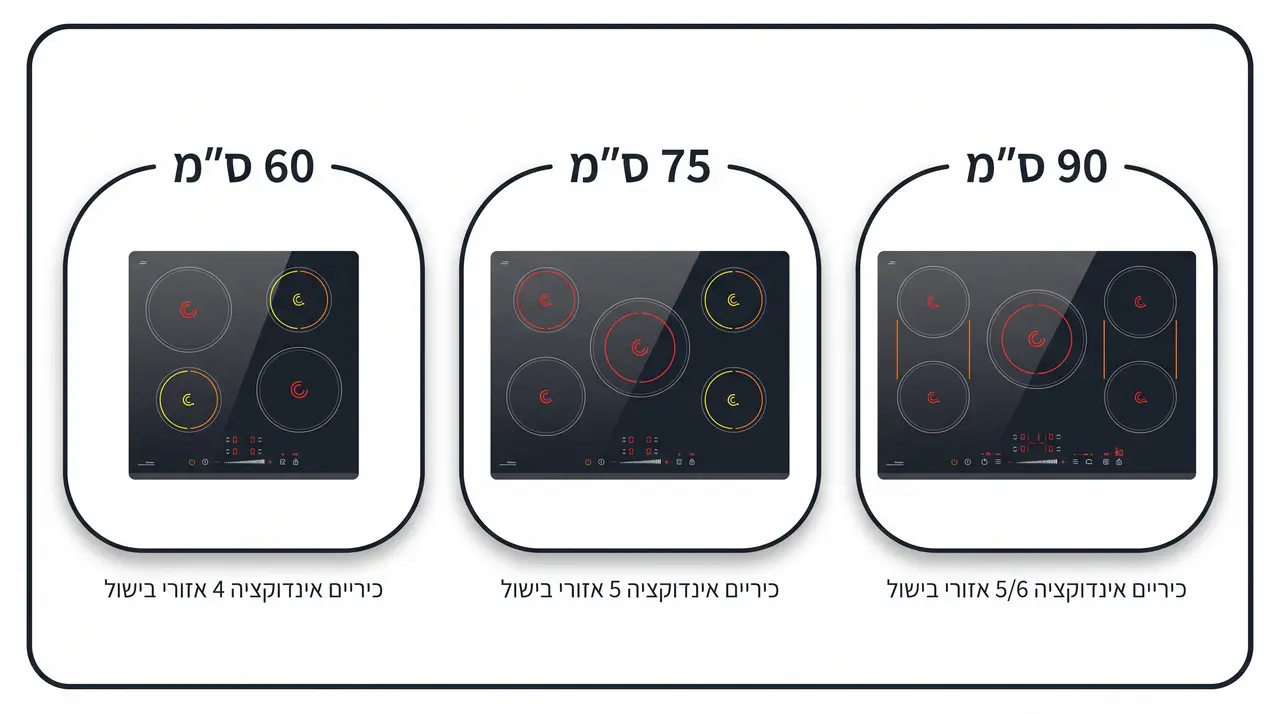 איזה רוחב כיריים כדאי לבחור - 60, 70, 80 או 90 ס