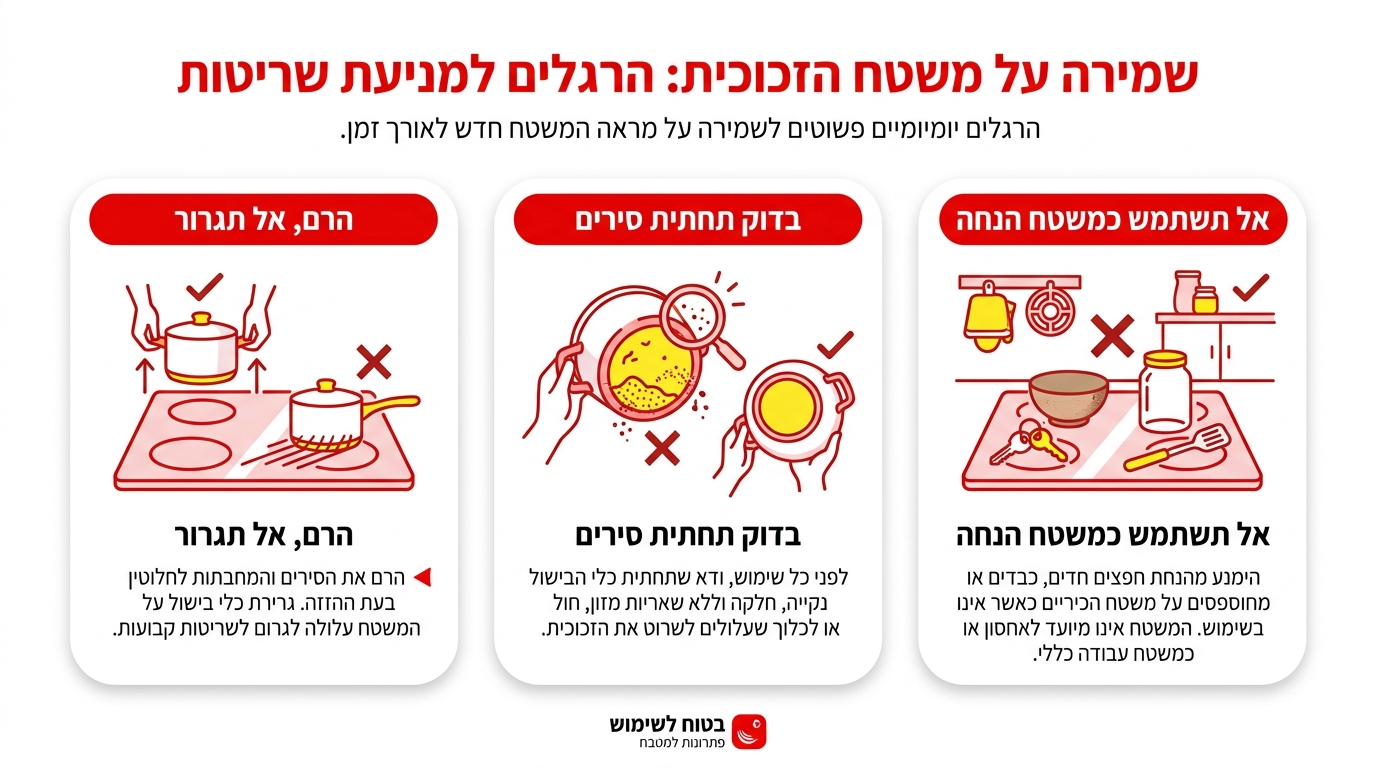 מה עושים אם כבר יש שריטות על משטח הזכוכית