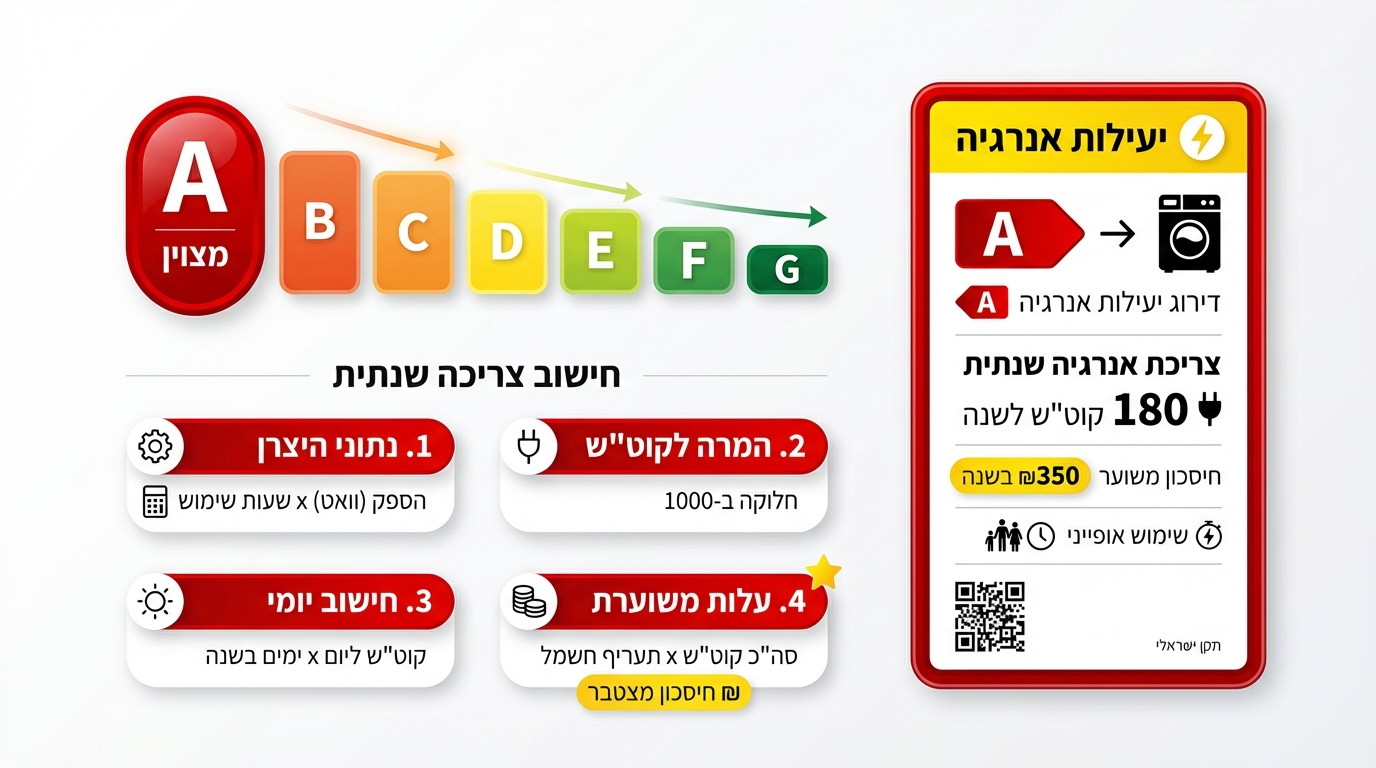 מקרר חסכוני בחשמל - איך לבדוק דירוג אנרגטי